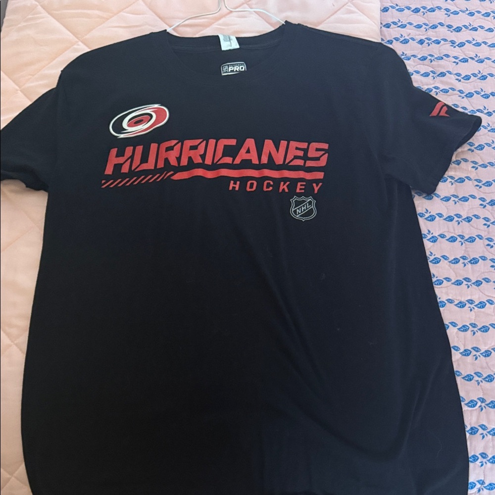 Fanatics Black and Red Carolina Hurricanes Hockey Tee